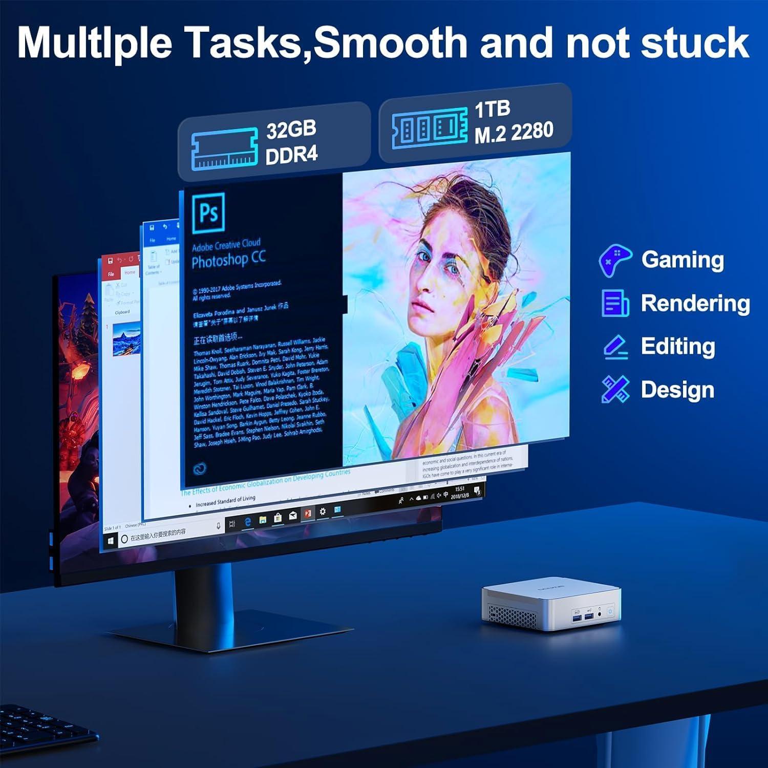 GEEKOM Mini PC XT12 Pro, Intel i9-12900H, 32GB RAM, 1TB SSD