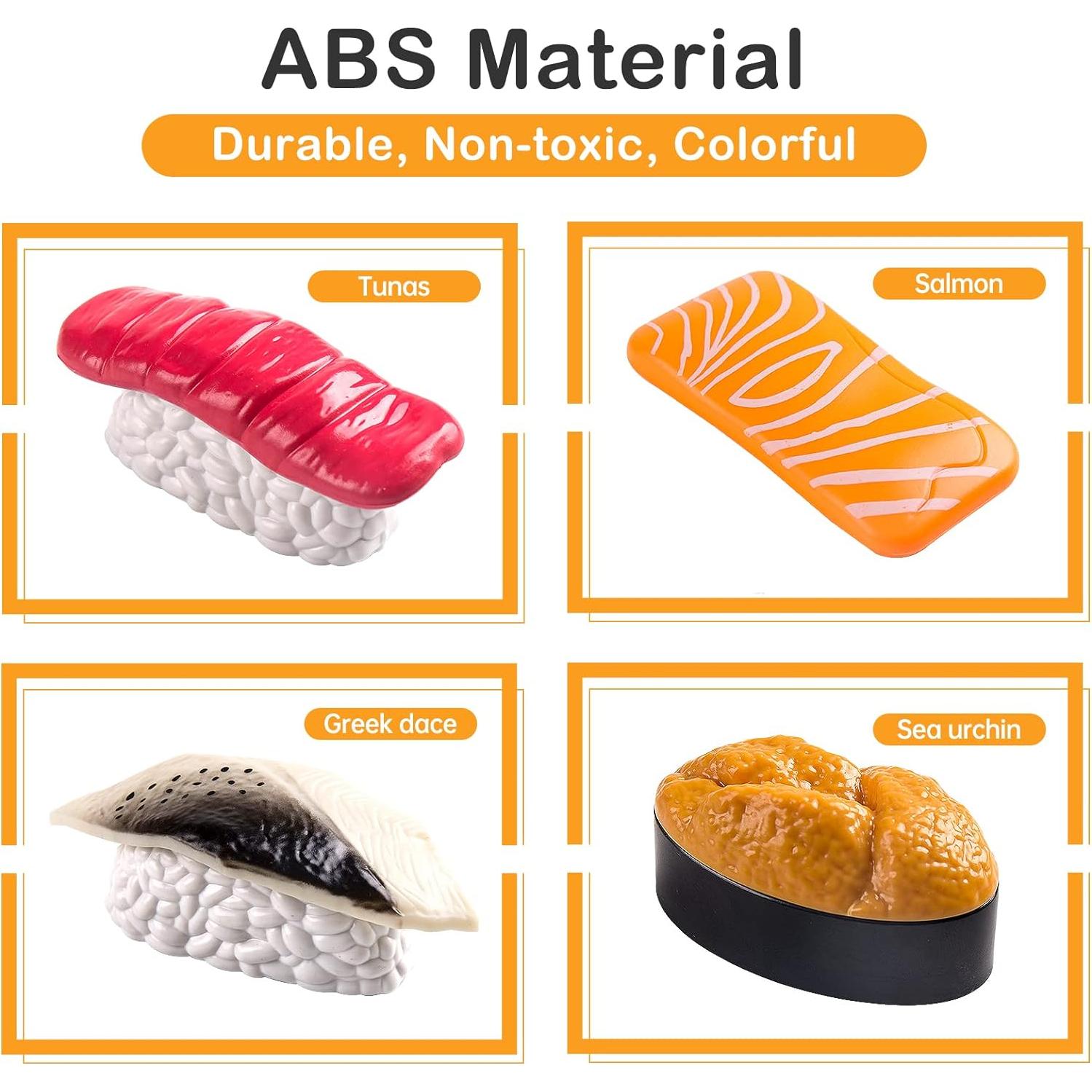 Juego de Comida de Sushi 34 Piezas Funpynani Luz LED