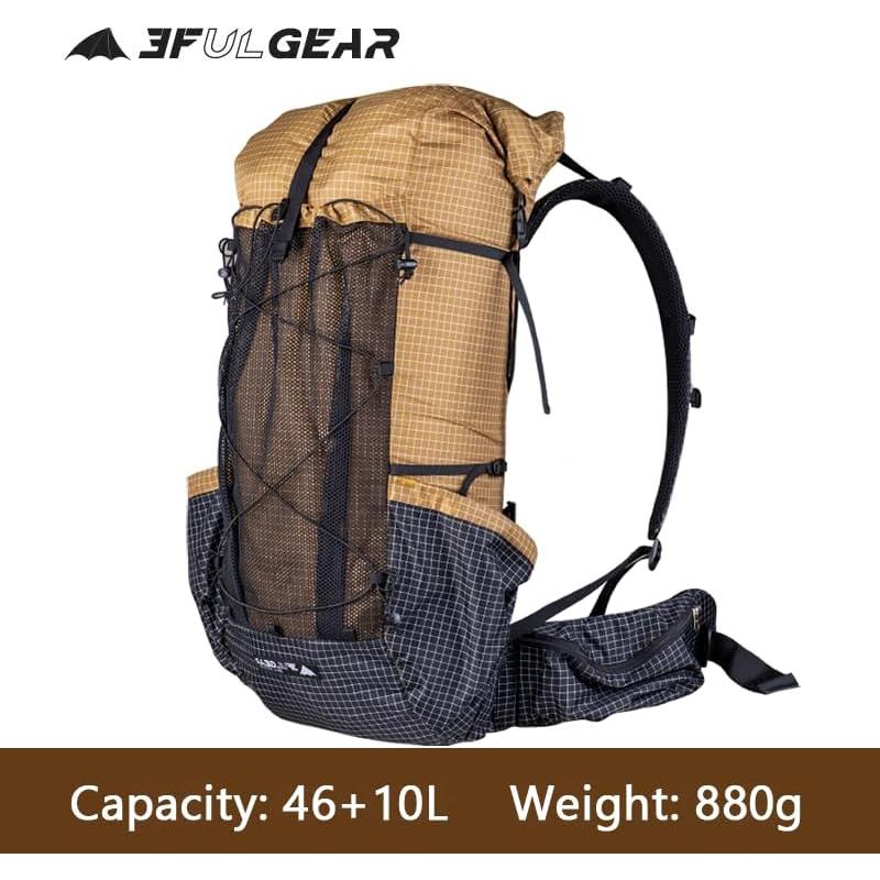 Mochila de Senderismo 56L 3F UL GEAR Ligera y Transpirable