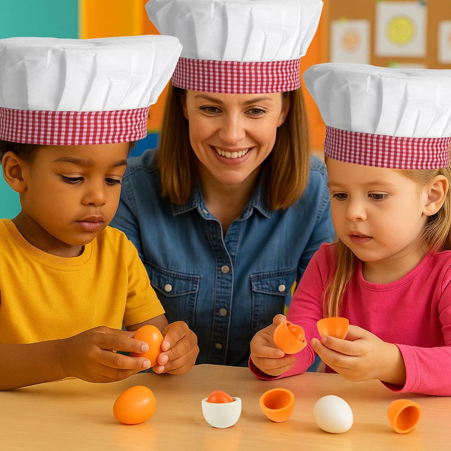 Juguetes de Comida de Juego HANSGO 6 PCS Huevos de Madera