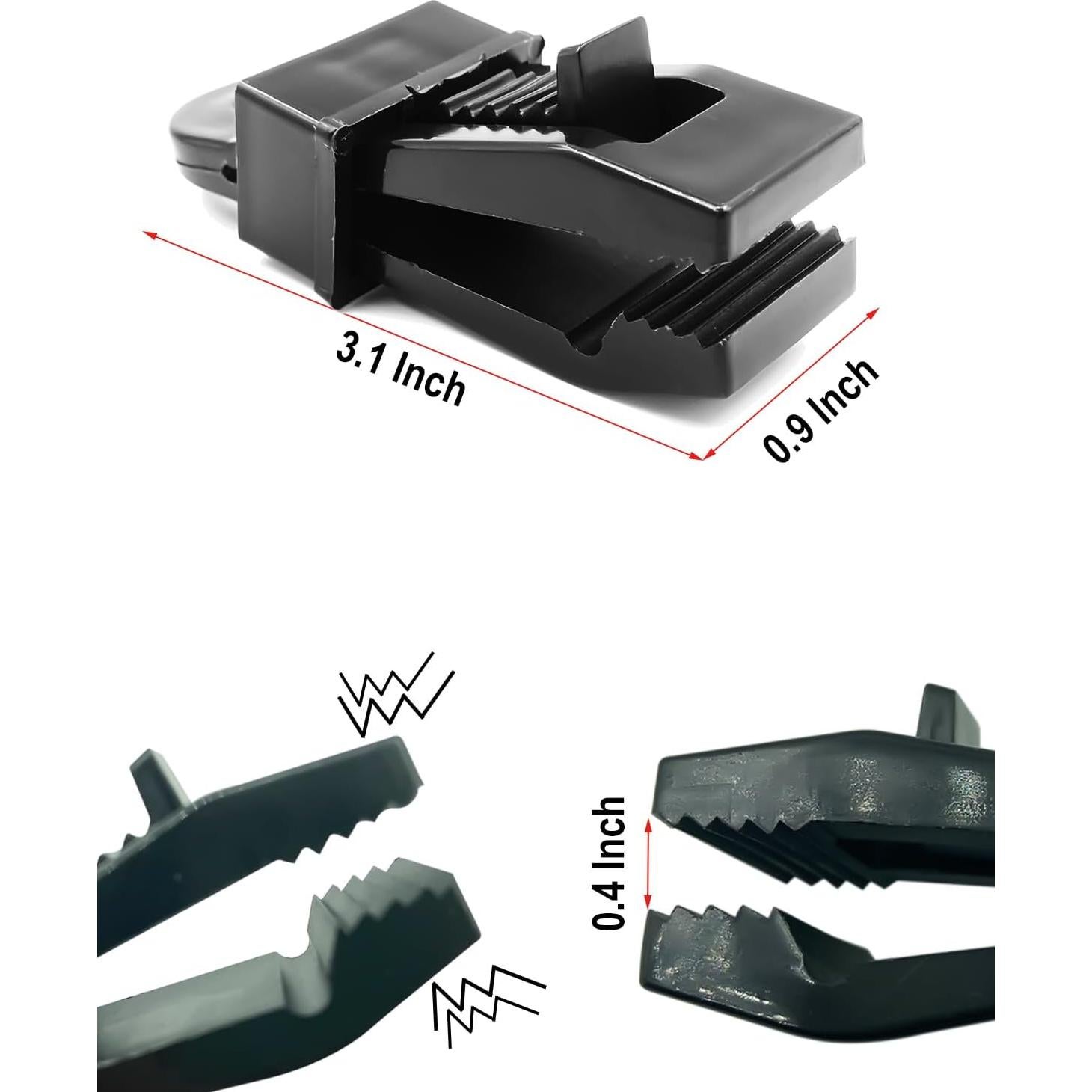 Pinzas para Lona BINCKIN 20 Pcs Alta Resistencia Negro