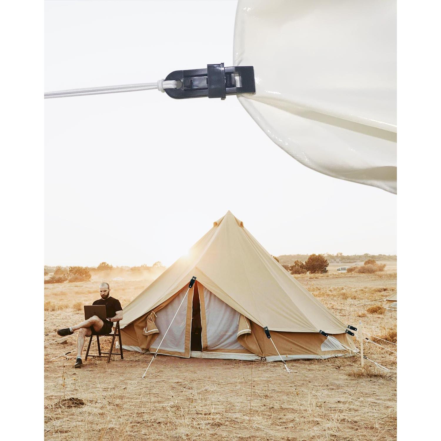 Pinzas para Lona BINCKIN 20 Pcs Alta Resistencia Negro