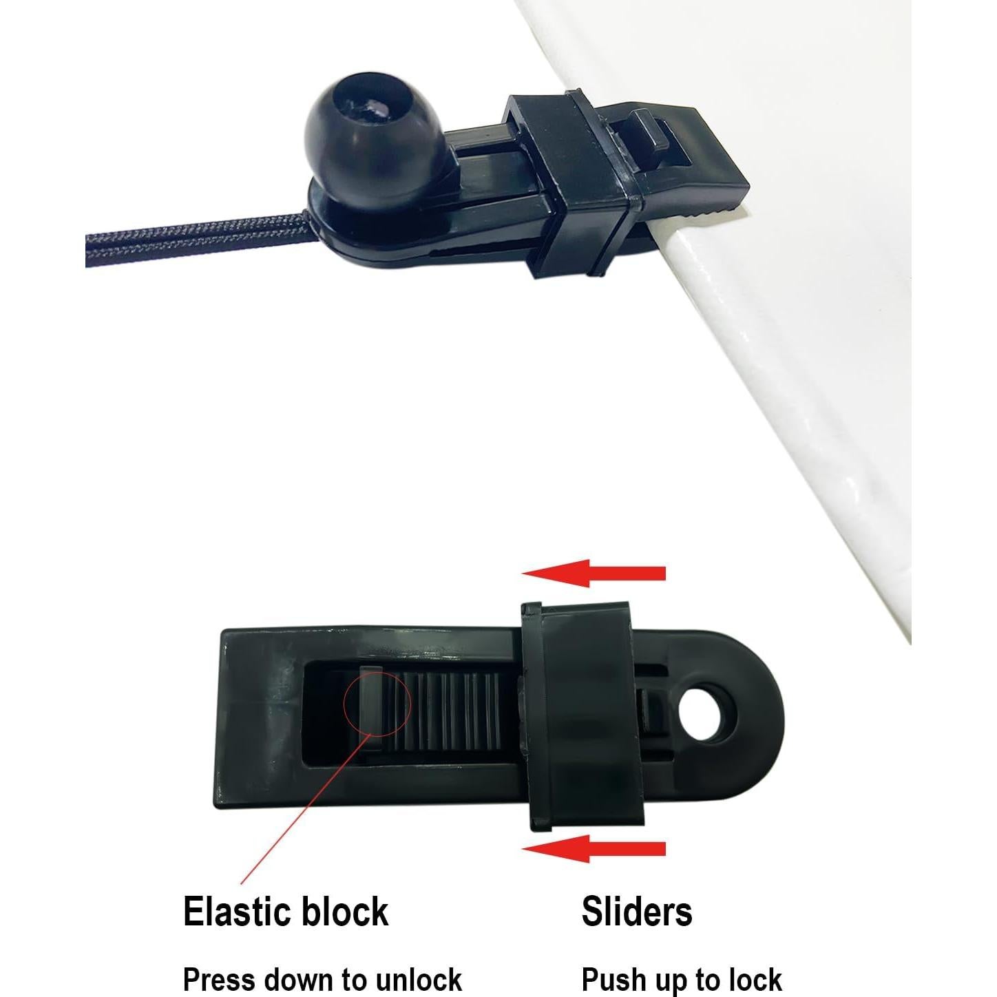 Pinzas para Lona BINCKIN 20 Pcs Alta Resistencia Negro