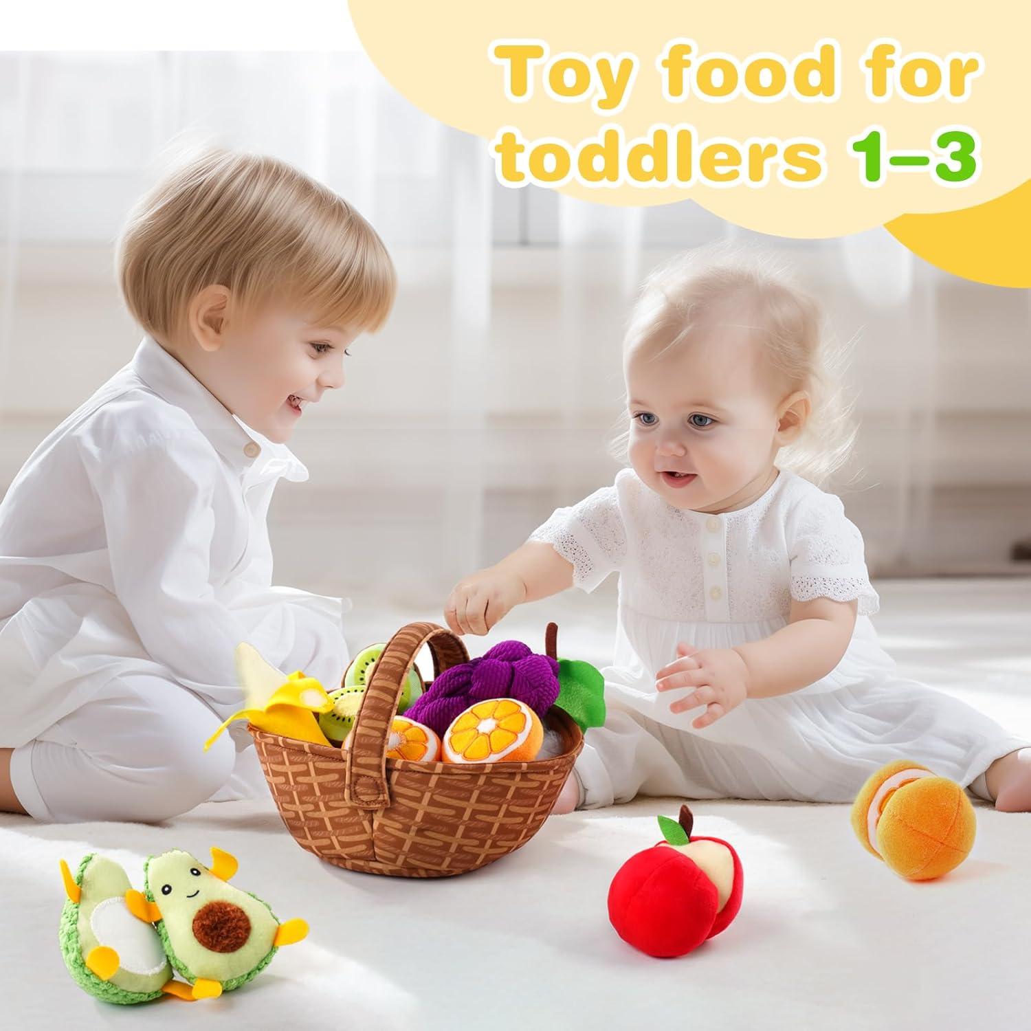 Set de Comida de Juguete PHEZAPA Canasta de Frutas 22x16cm