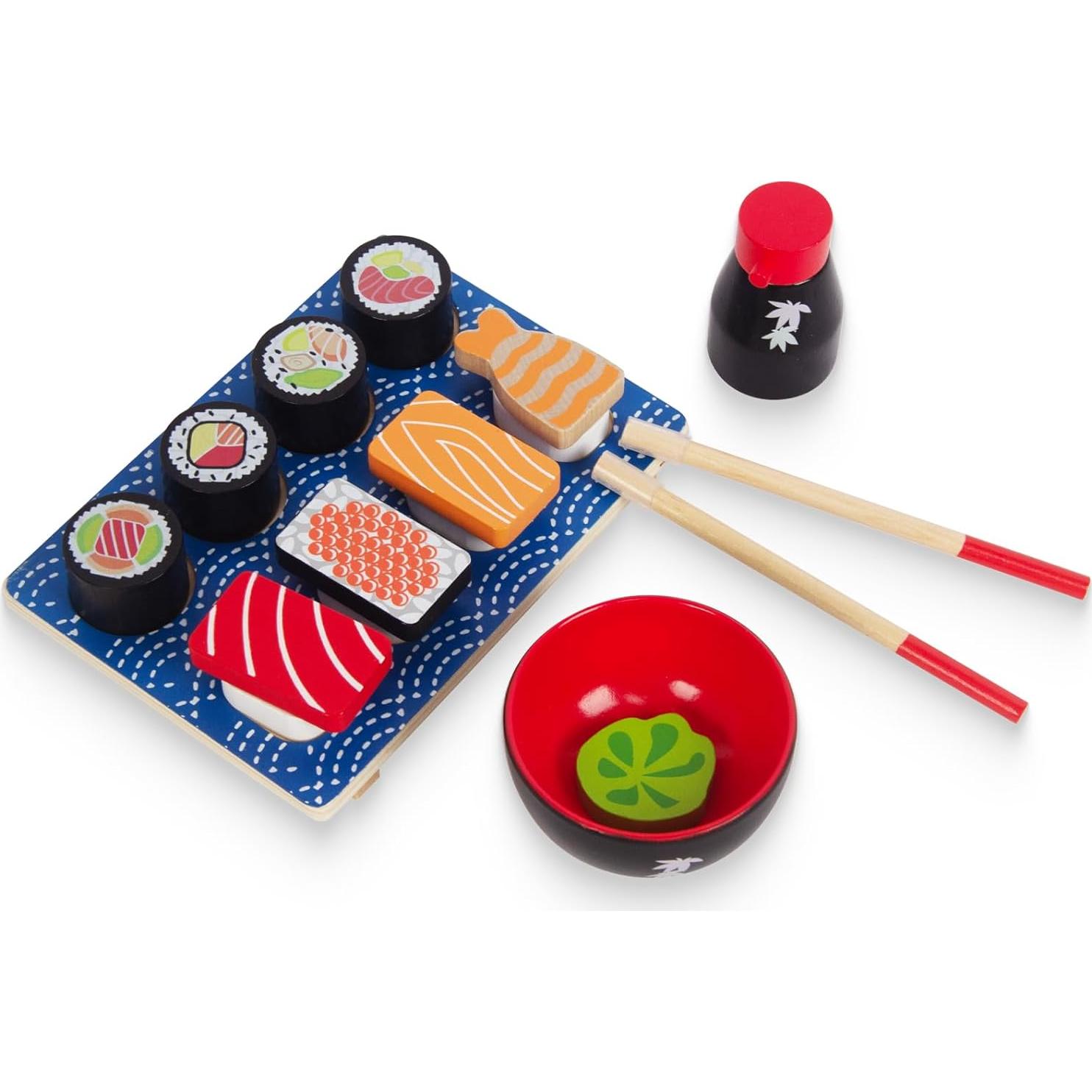 Juego de Comida de Sushi de Madera WoodenEdu 25,4 cm
