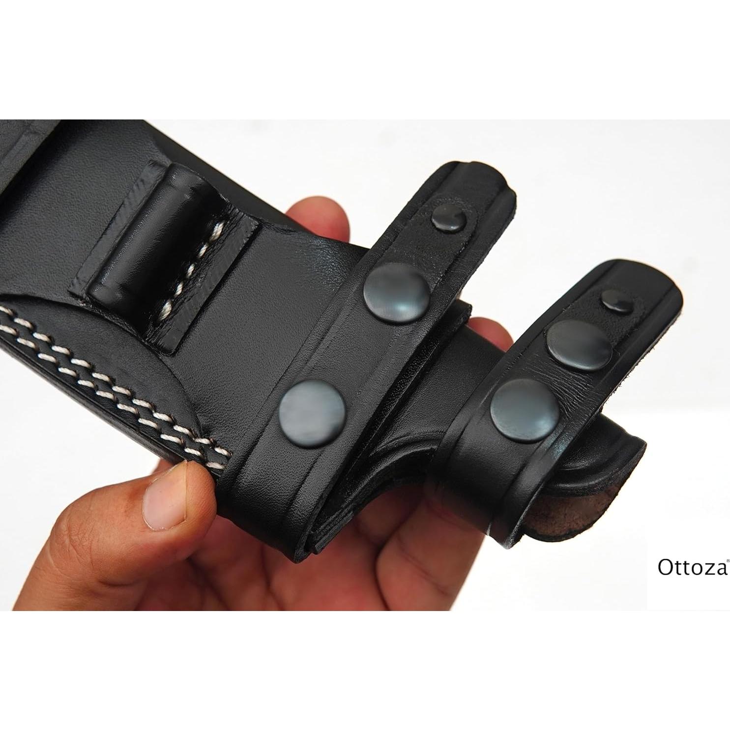 Funda de cuchillo de cuero Ottoza para hoja fija 15.88 cm