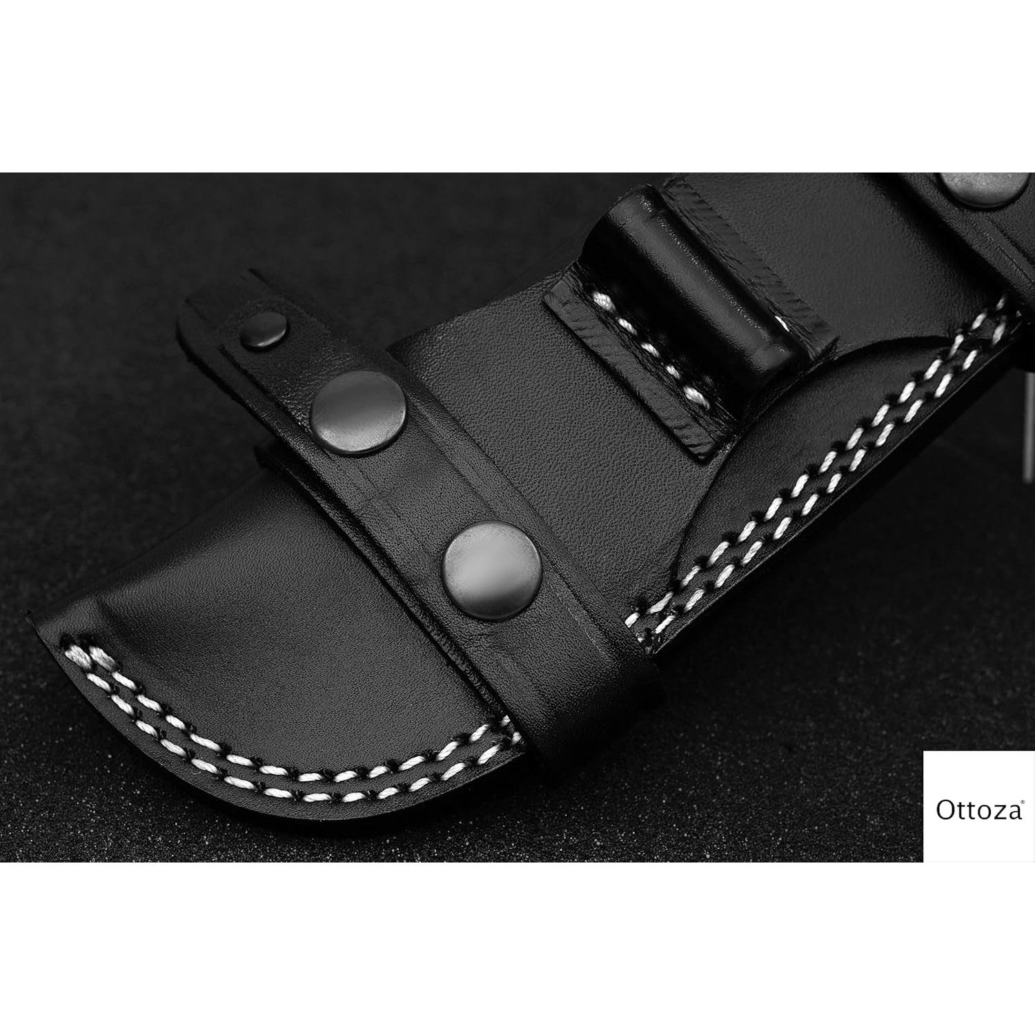Funda de cuchillo de cuero Ottoza para hoja fija 15.88 cm