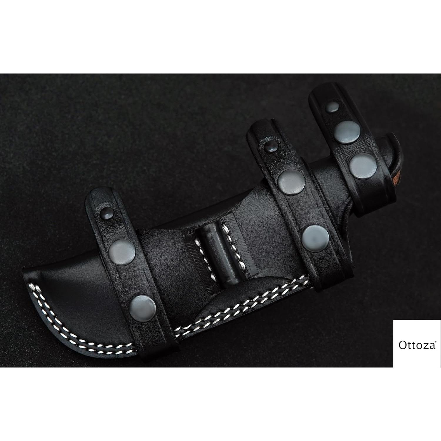 Funda de cuchillo de cuero Ottoza para hoja fija 15.88 cm