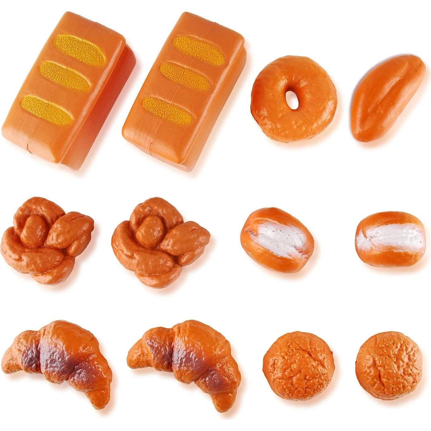 Juego de 12 Piezas de Pan Falso Liberty Imports - Alimentos de Juguete