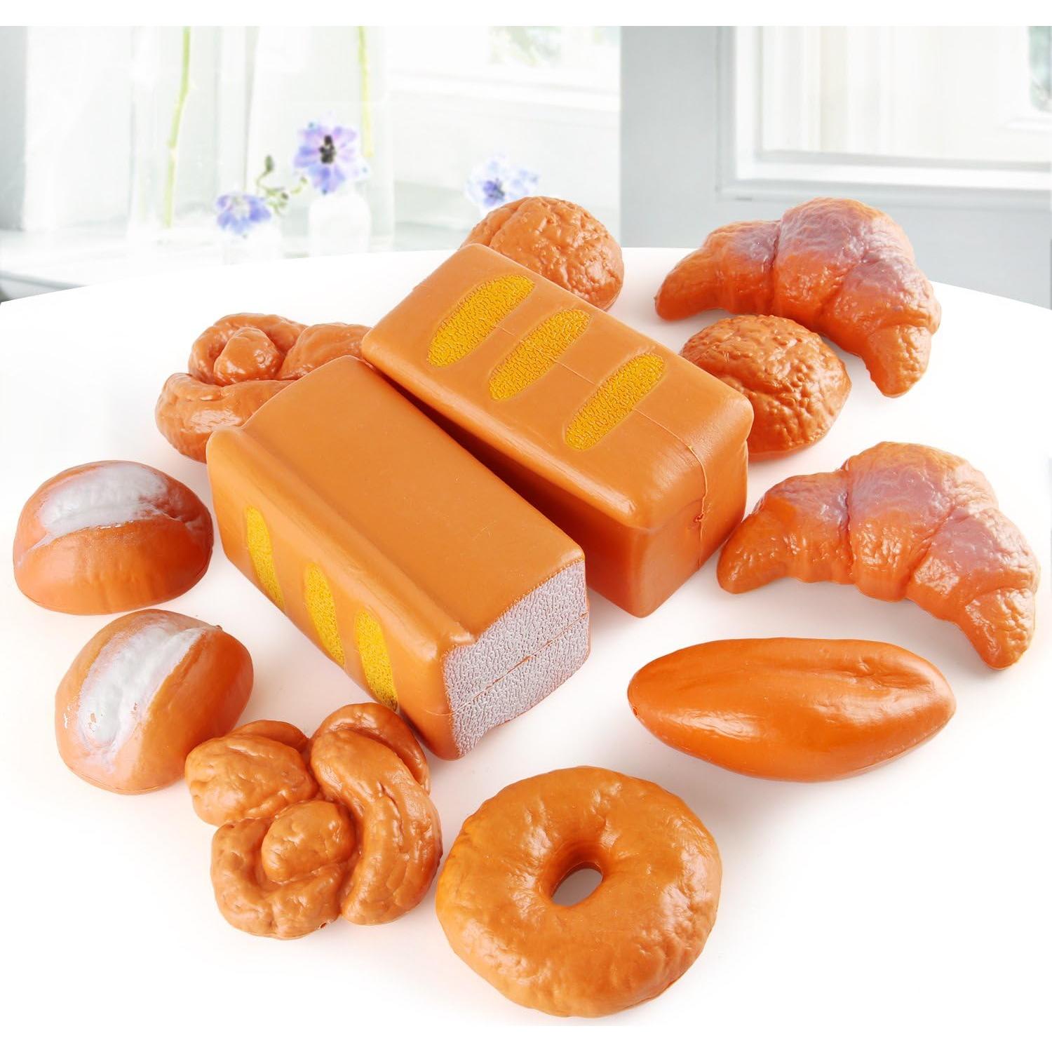 Juego de 12 Piezas de Pan Falso Liberty Imports - Alimentos de Juguete