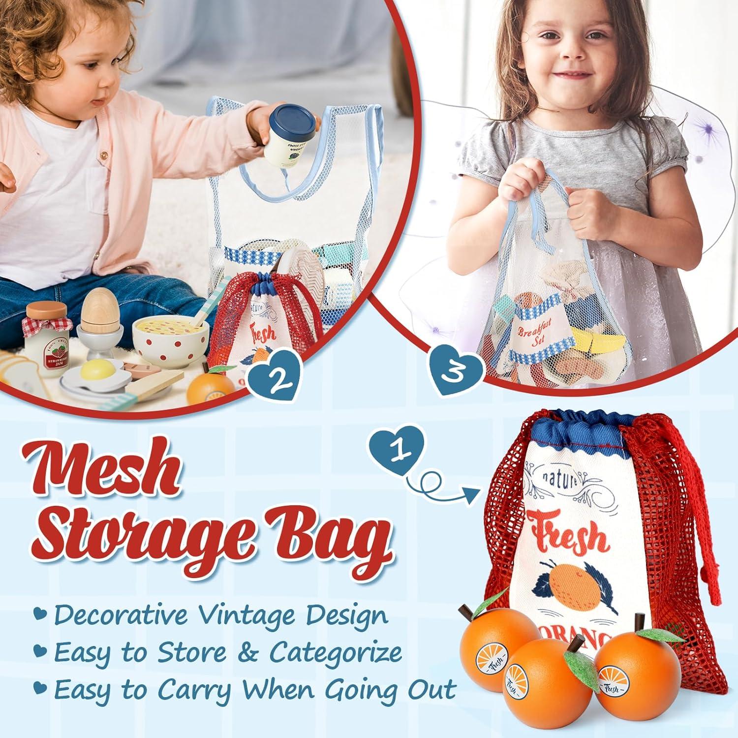 Juego de Comida de Madera Lehoo Castle - Frutas y Huevos