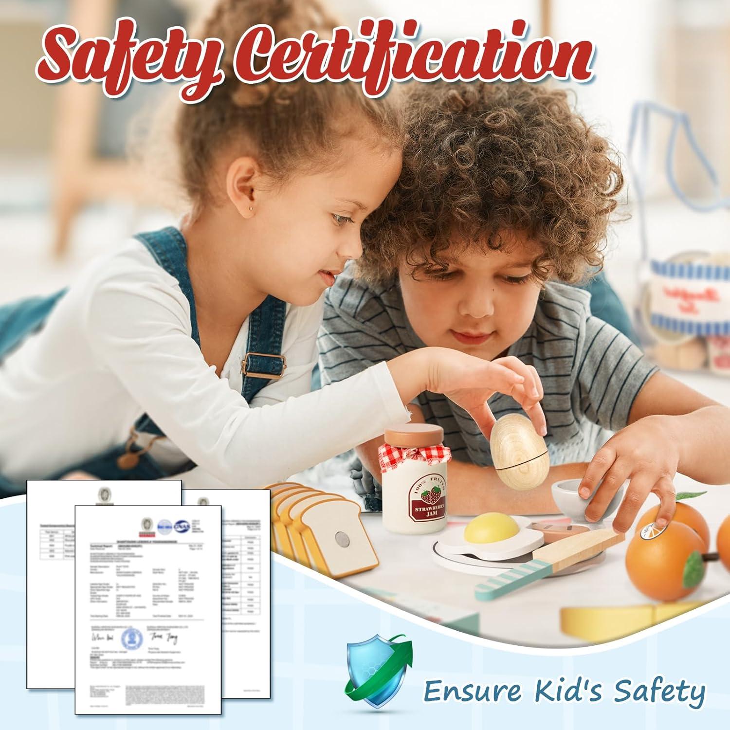 Juego de Comida de Madera Lehoo Castle - Frutas y Huevos