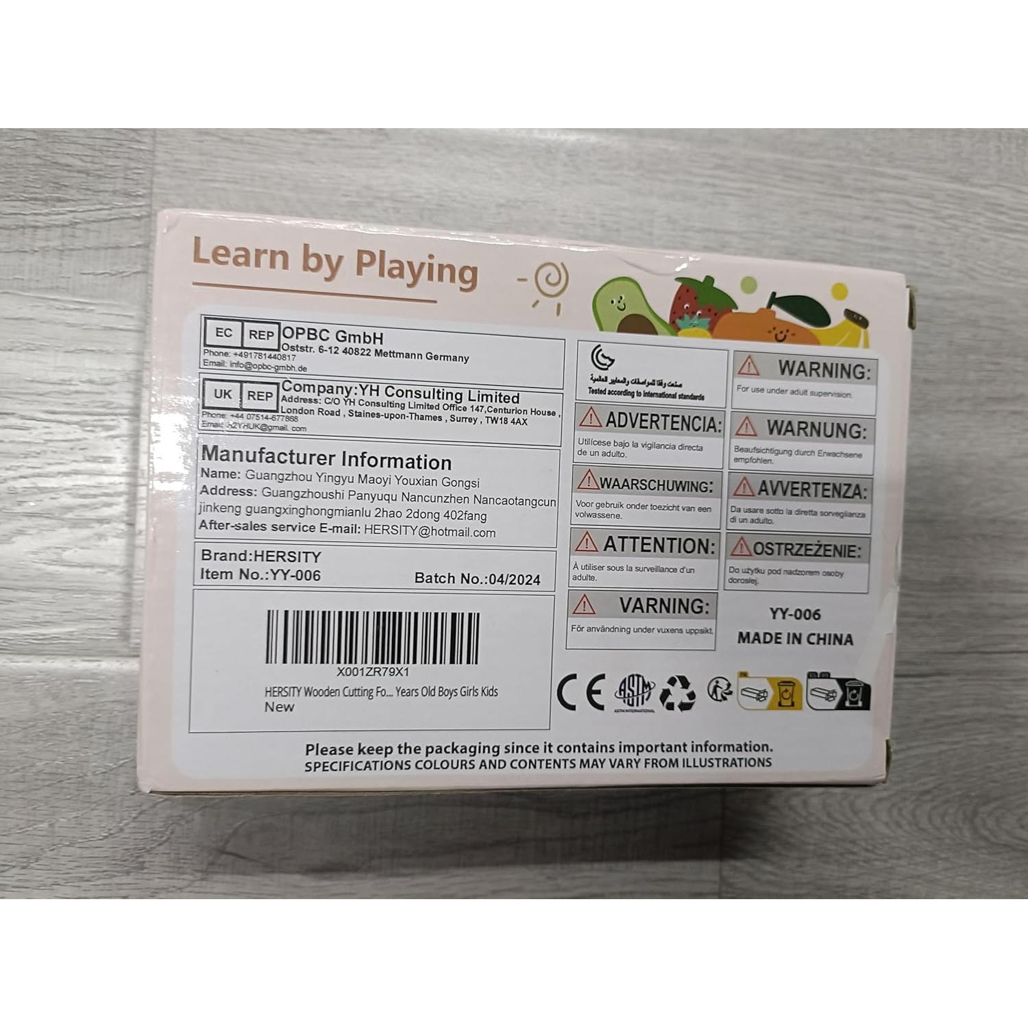 HERSITY Juego de Comida de Madera Frutas y Verduras 18+ Meses