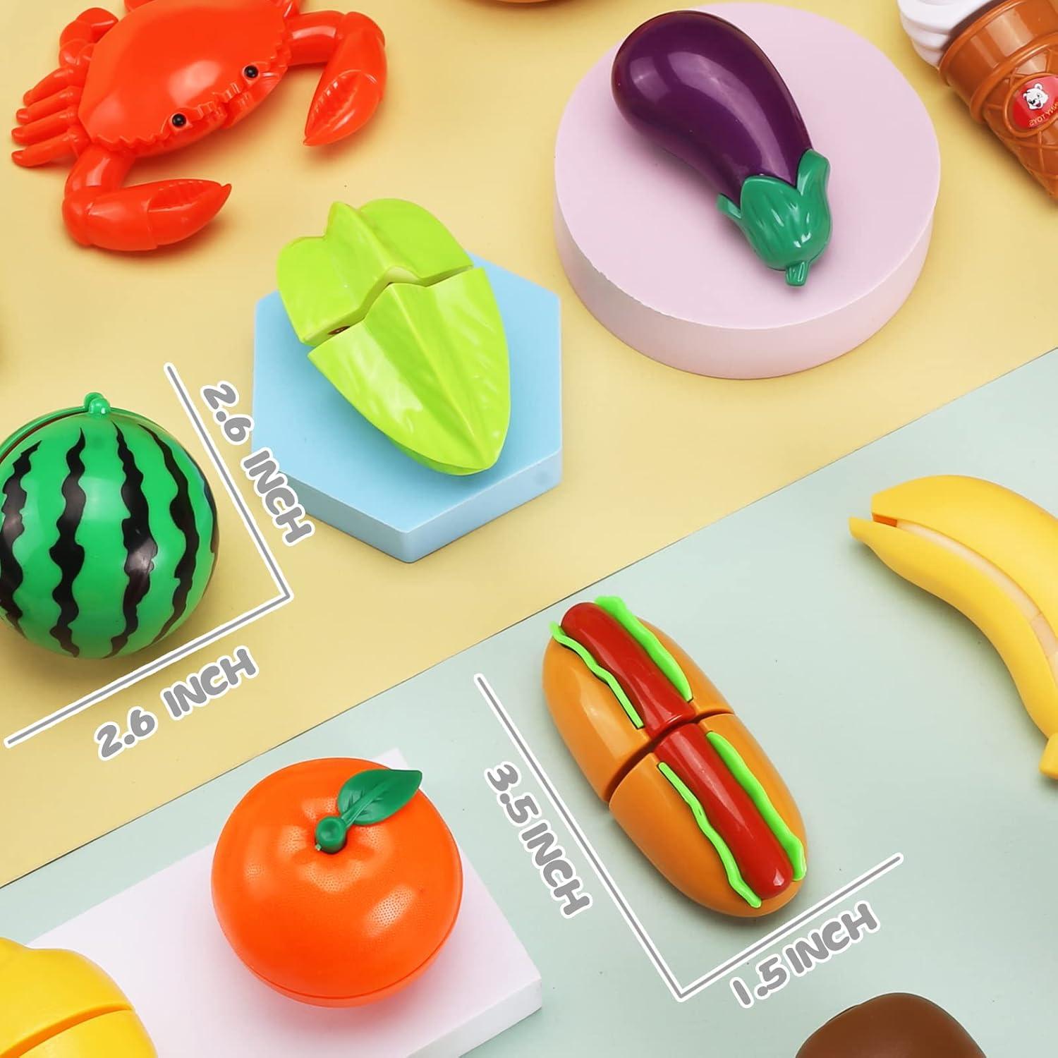 Juego de Comida de Corte 100 PCS Cawiew para Niños