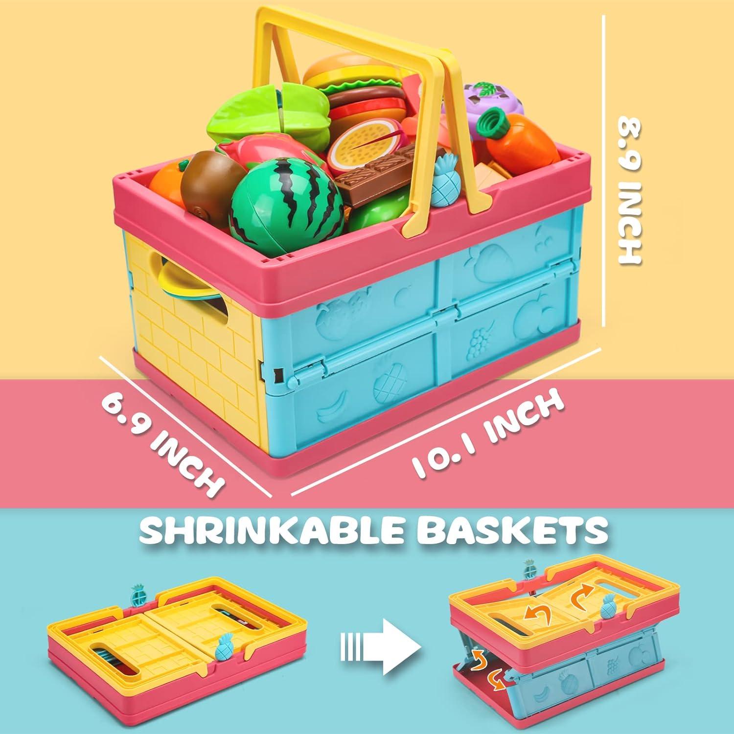 Juego de Comida de Corte 100 PCS Cawiew para Niños