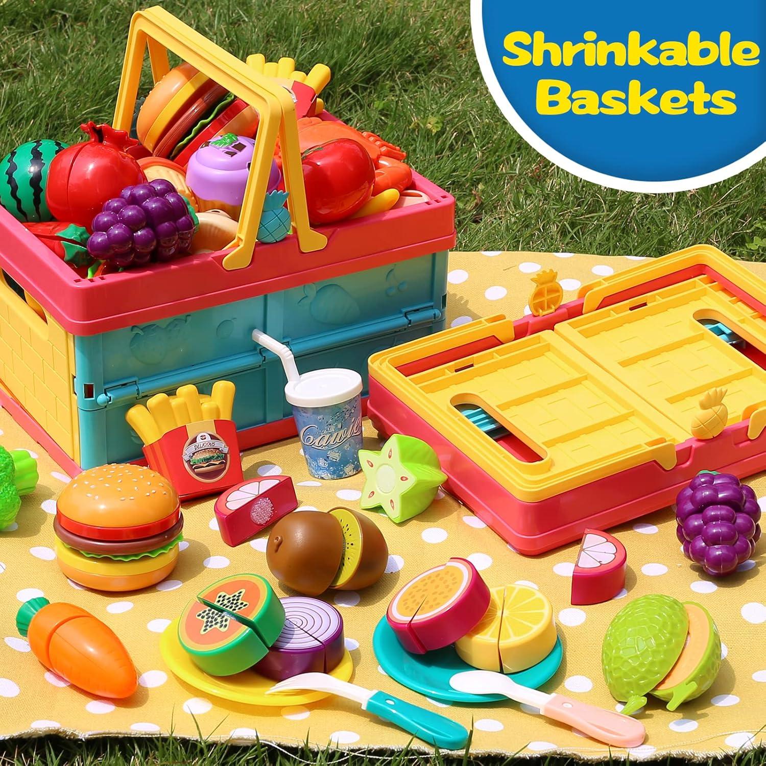 Juego de Comida de Corte 100 PCS Cawiew para Niños