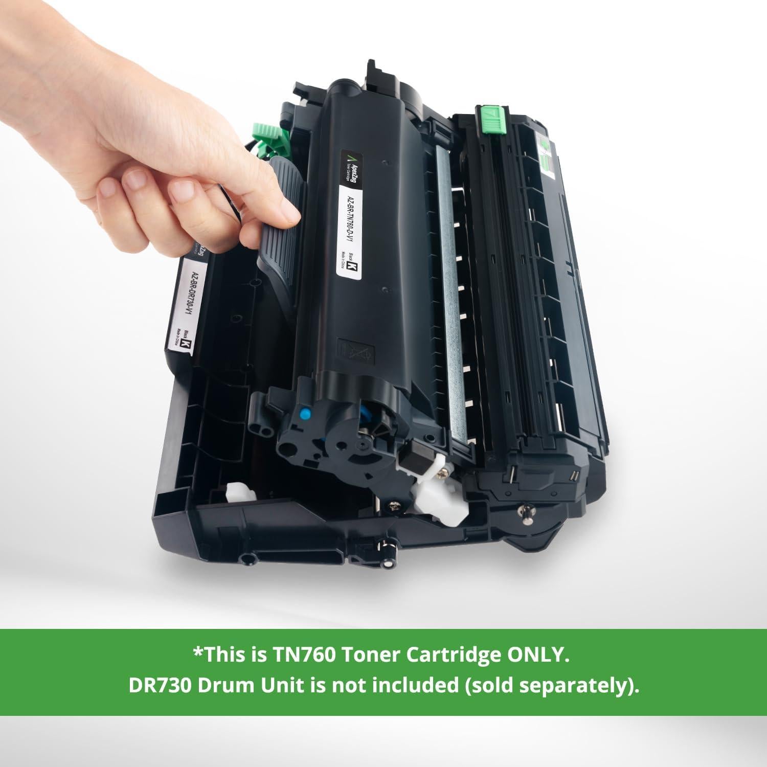 Tóner ApexZag TN760 para impresora Brother - 2 Paquete, 3000 Páginas