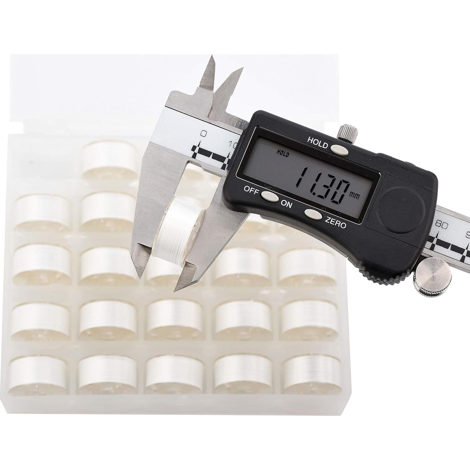 Hilo de Bobina Preenrollado Blanco Simthread 25pcs 60WT