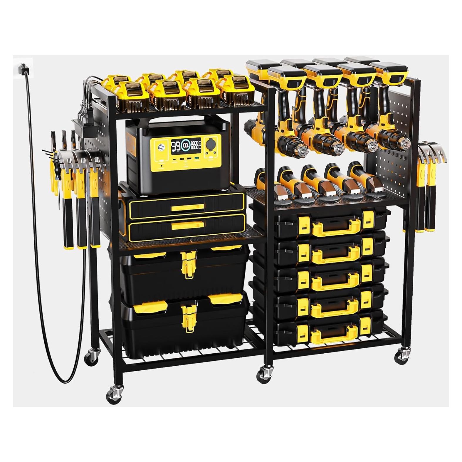 Carro Organizador de Herramientas Eléctricas Xankzi 6 Niveles Negro