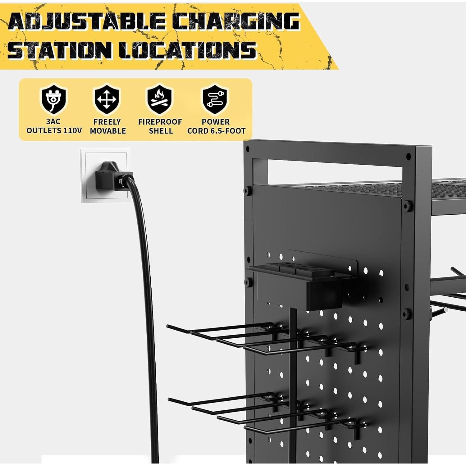 Carro Organizador de Herramientas Eléctricas Xankzi 6 Niveles Negro