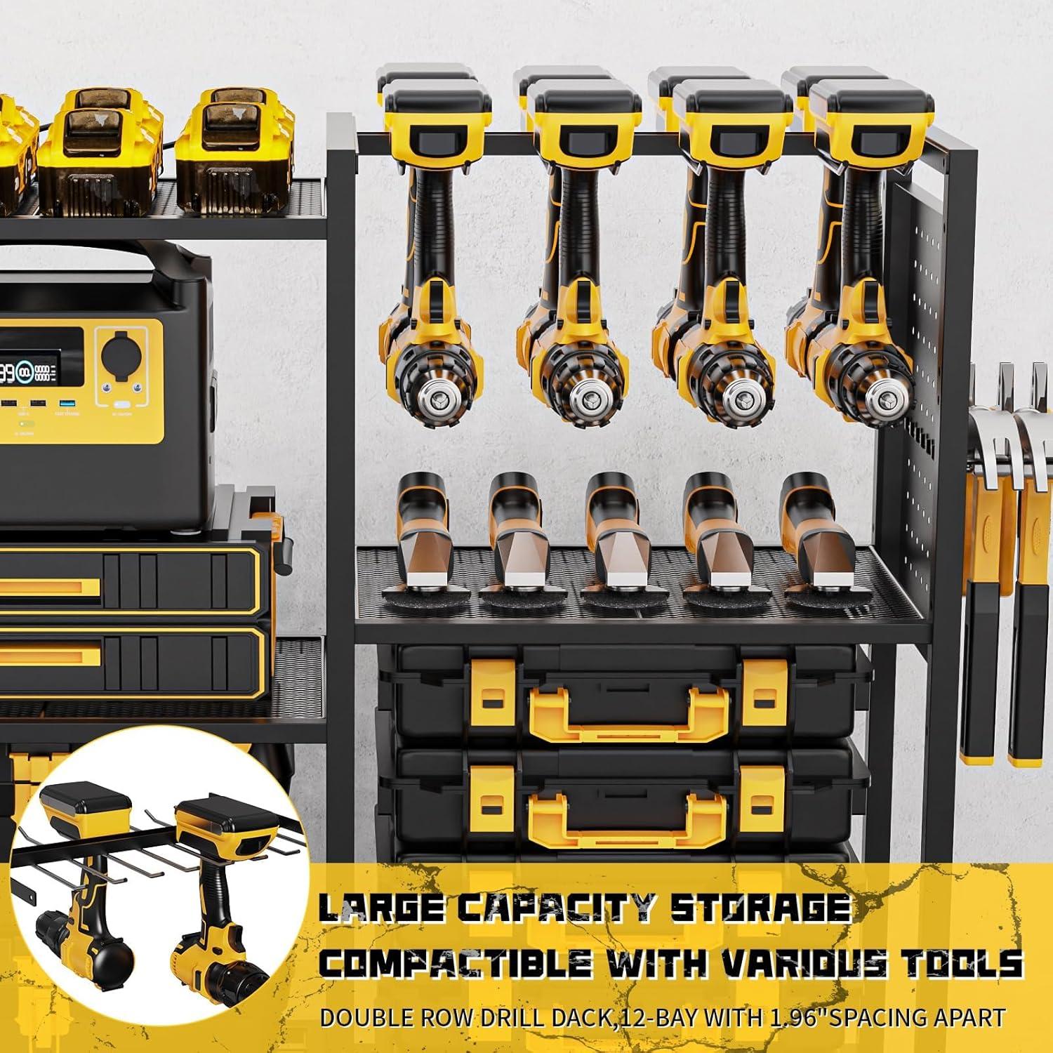Carro Organizador de Herramientas Eléctricas Xankzi 6 Niveles Negro