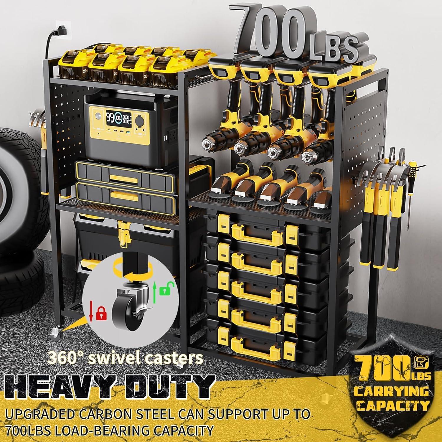 Carro Organizador de Herramientas Eléctricas Xankzi 6 Niveles Negro