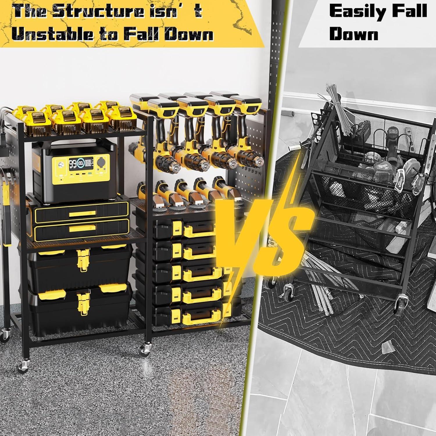 Carro Organizador de Herramientas Eléctricas Xankzi 6 Niveles Negro