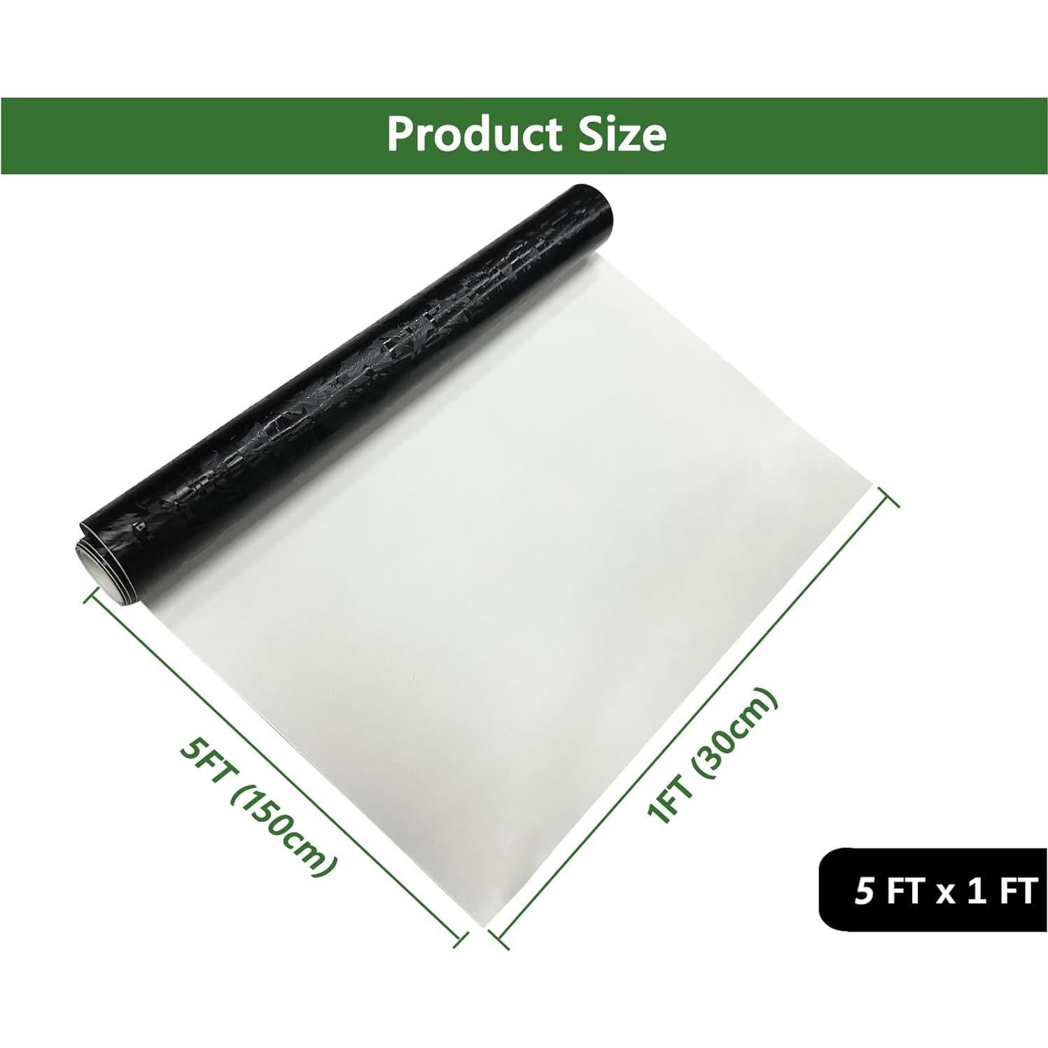 Vinilo Autoadhesivo JYEASTZ Carbono Forjado Negro 30x150cm