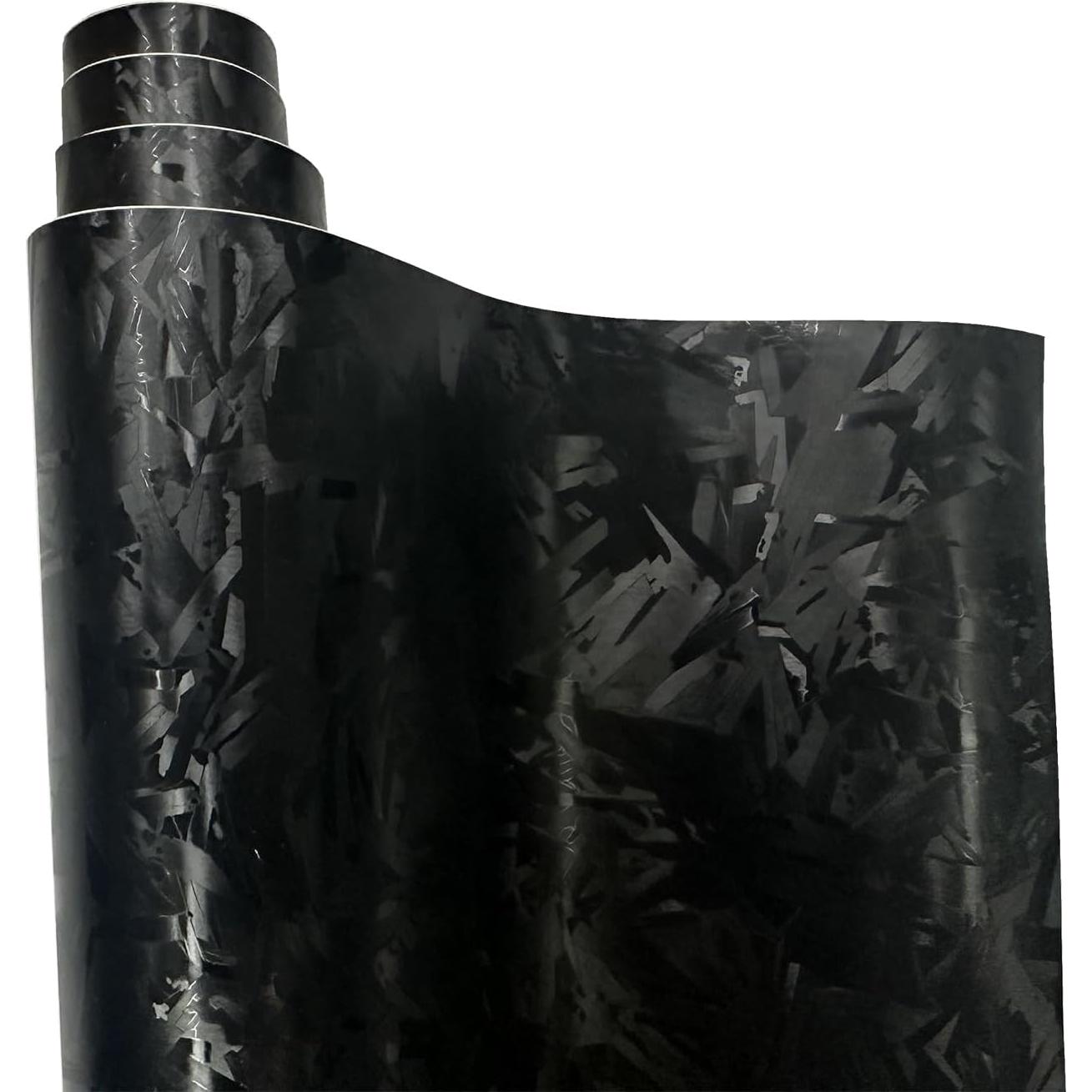 Vinilo Autoadhesivo JYEASTZ Carbono Forjado Negro 30x150cm