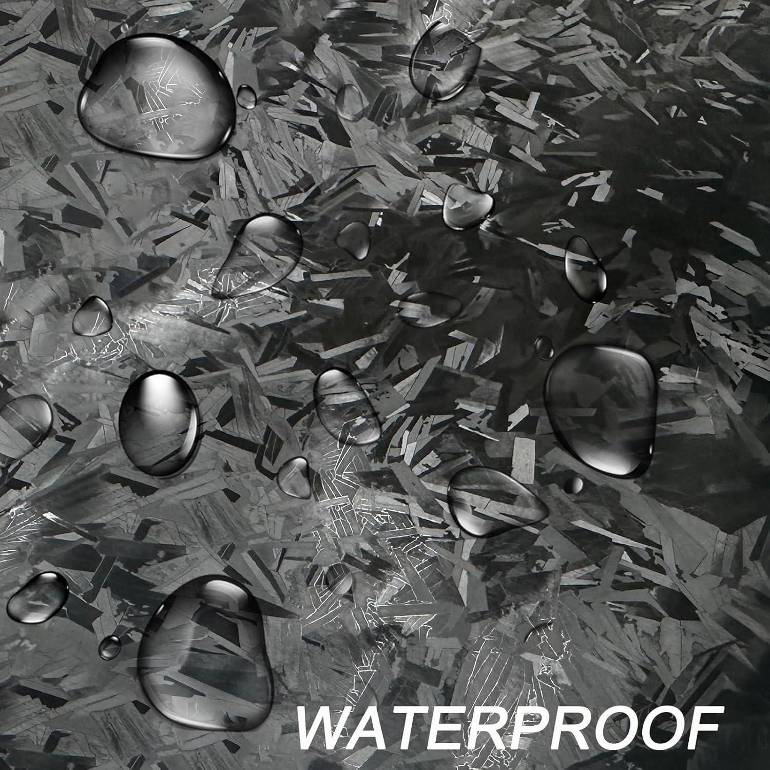 Vinilo Autoadhesivo JYEASTZ Carbono Forjado Negro 30x150cm