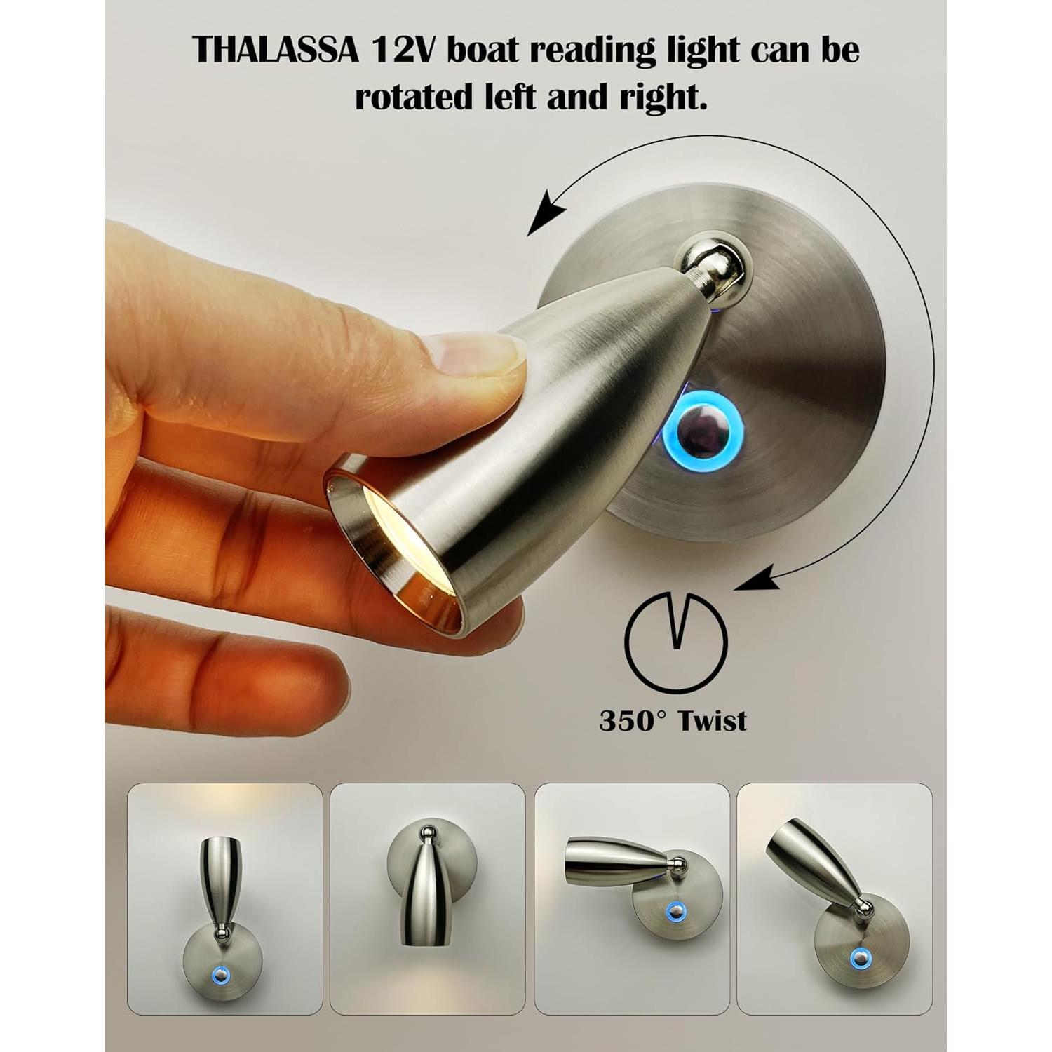 Luz de Lectura THALASSA 12V LED Interior Barco Caravana 3W