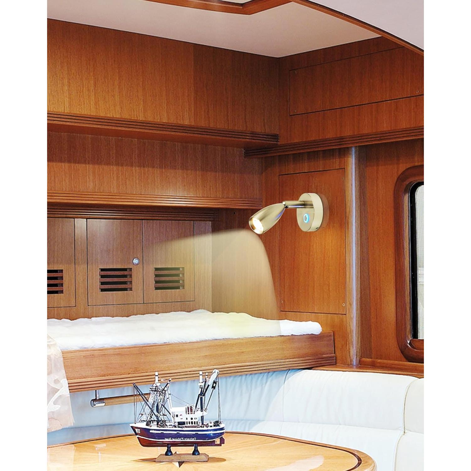 Luz de lectura LED regulable Genuine Marine 12V 2W 2 paquetes