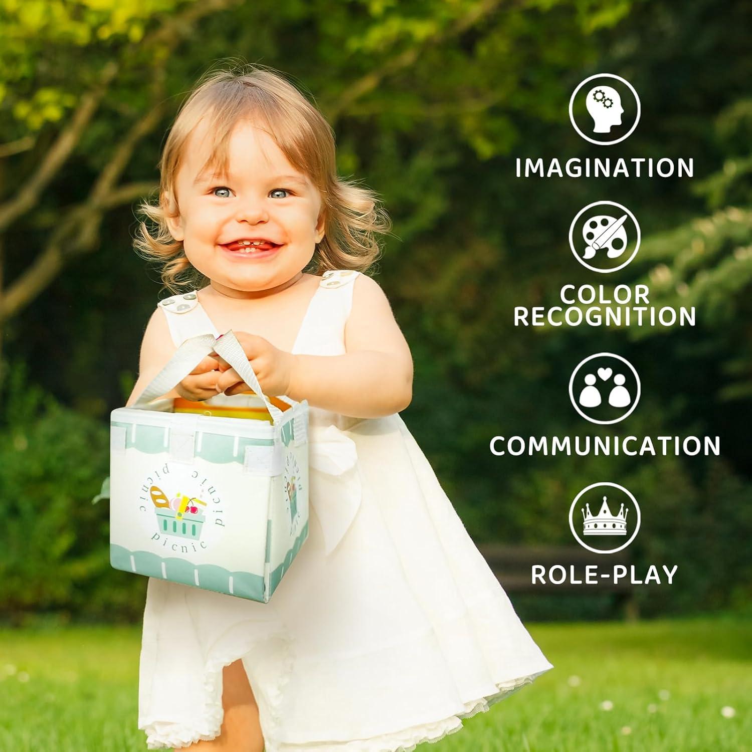 Juego de Picnic de Madera Masonbaby - Comida de Juguete 1,01 kg