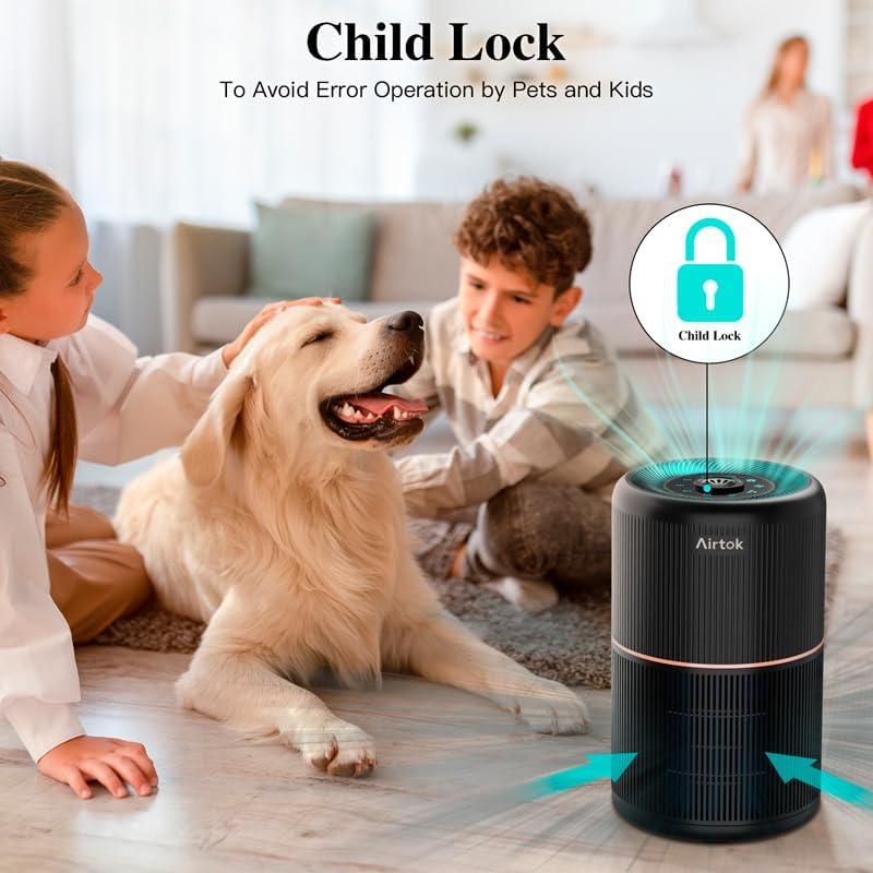 Purificador de Aire HEPA AIRTOK AP0601 4-en-1 Negro 99.97%