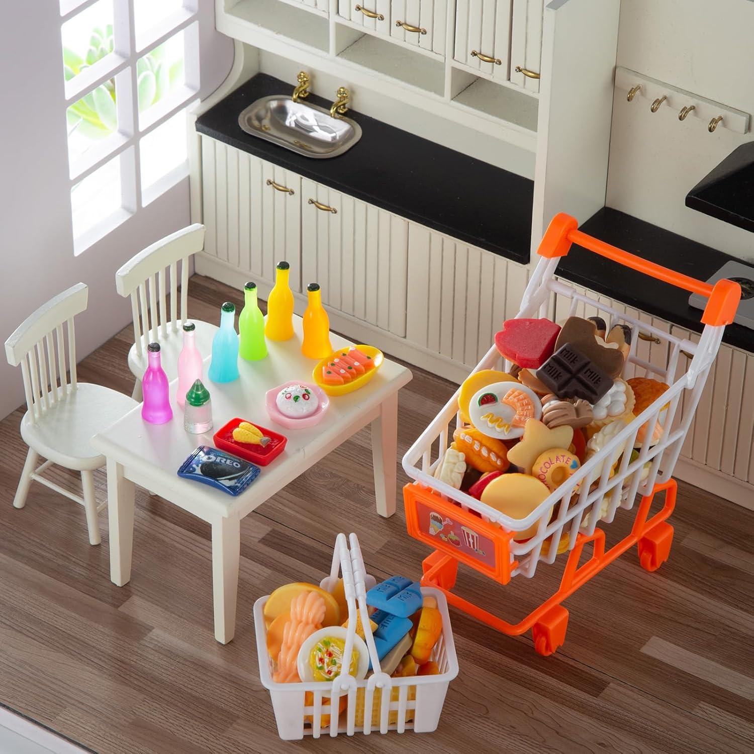 150 Piezas Juguetes de Comida y Bebidas Miniatura Diinokiy