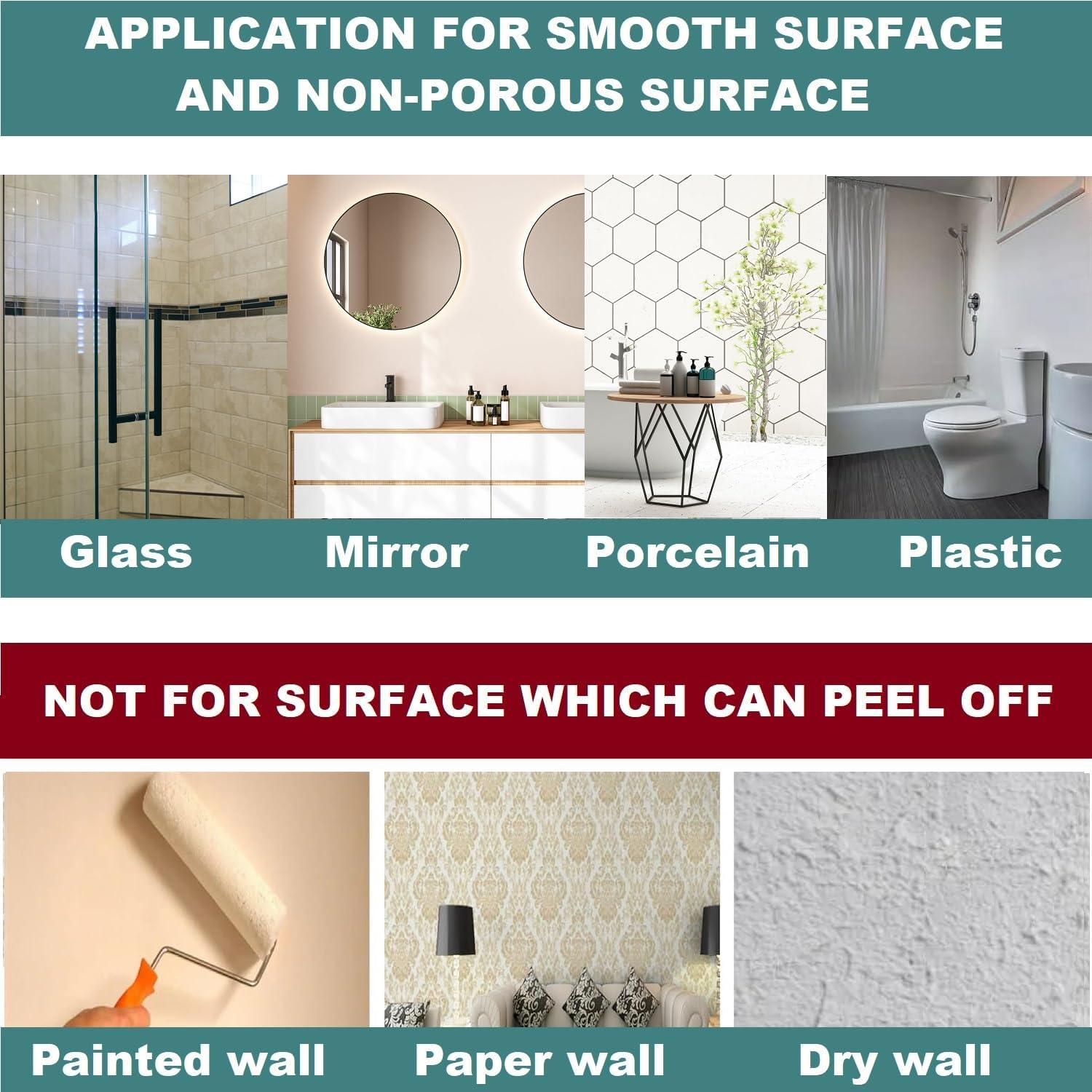 Ganchos de Ventosa Efanr para Ducha y Baño - Acero Inoxidable Negro