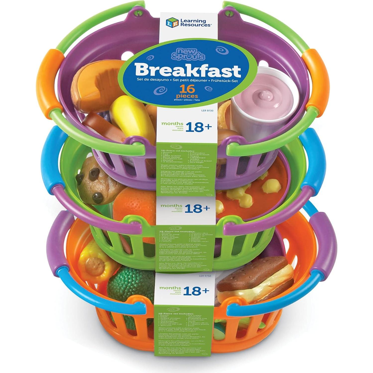 Conjunto de Comida de Juguete Learning Resources 3 Cestas