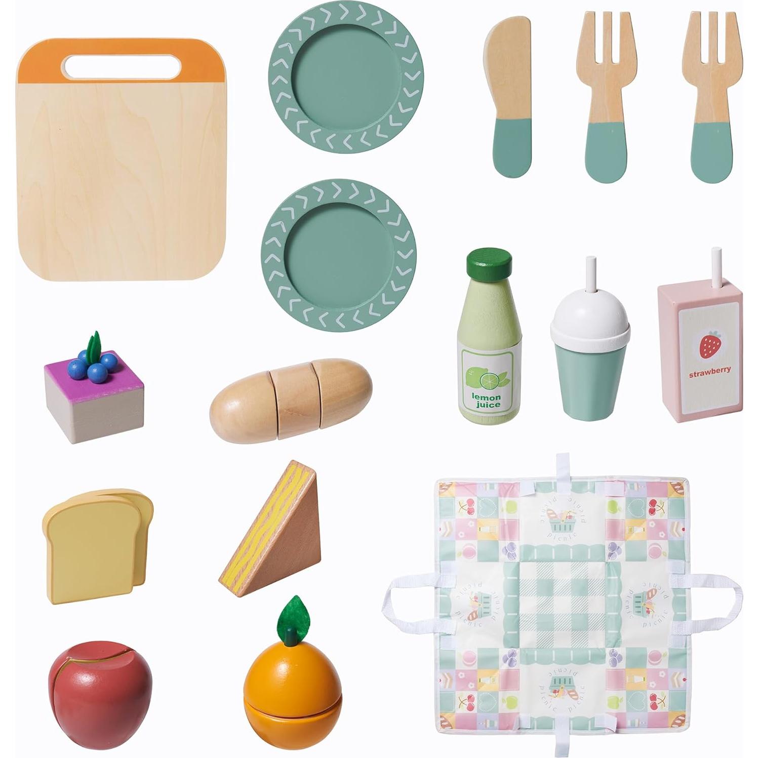 Juego de Comida de Madera 21 Piezas MONT PLEASANT Picnic