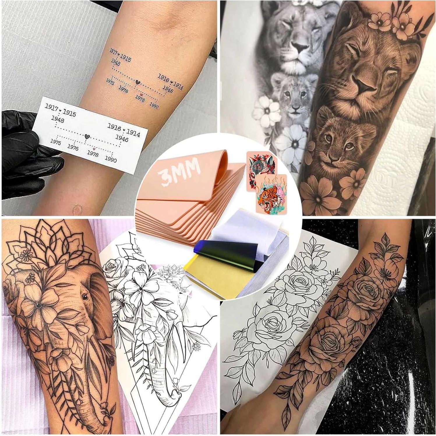 Pieles de práctica de tatuaje CINRA 3mm 8x6" doble cara