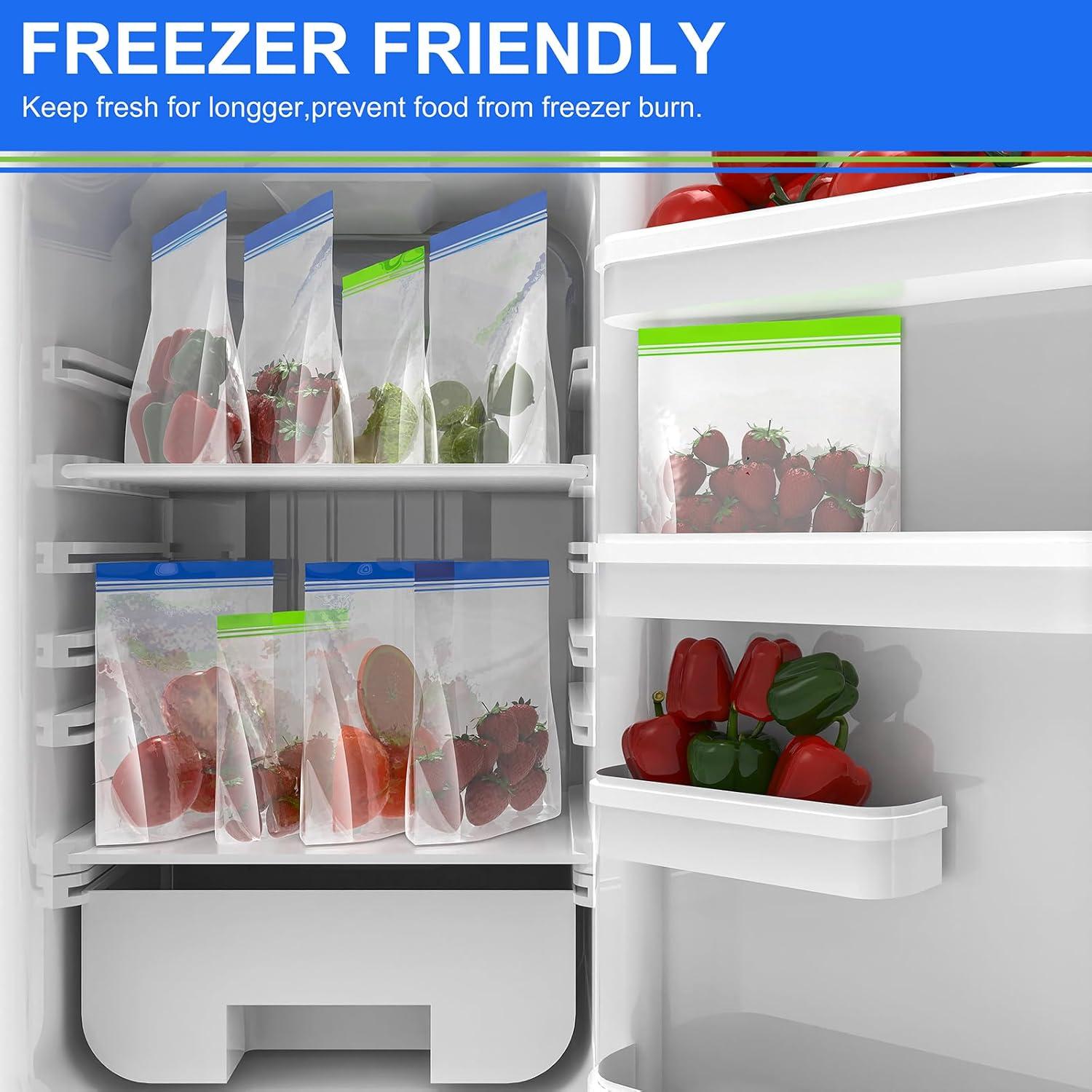 16 Bolsas Reutilizables Wovtary para Congelador y Sándwich