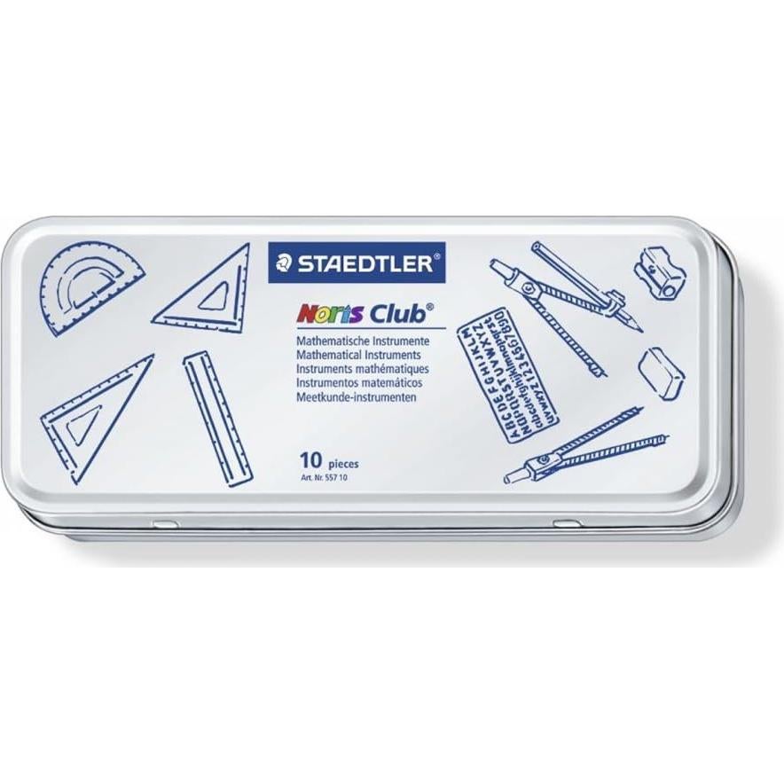 Set Matemático Noris Club 557 10 Staedtler - Lápiz, Compás, Regla