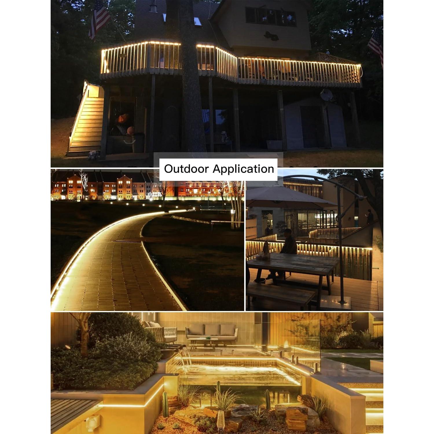 Tira LED 2m AIMENGTE 240 LEDs Blanco Cálido 3000K IP65