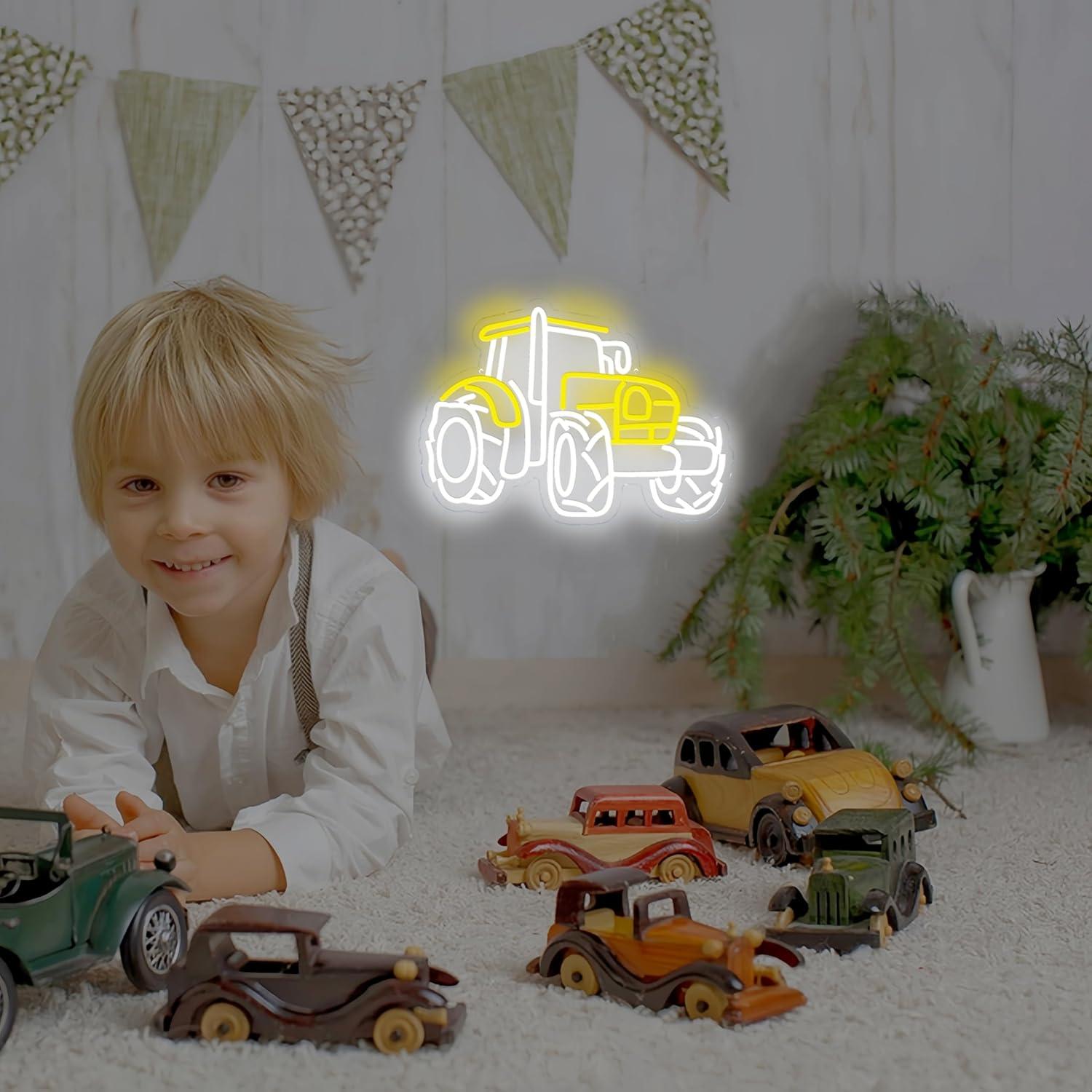 Cartel de Neón LED HeyLEDNeoN Camión Grande Amarillo 41.91x29.97 cm