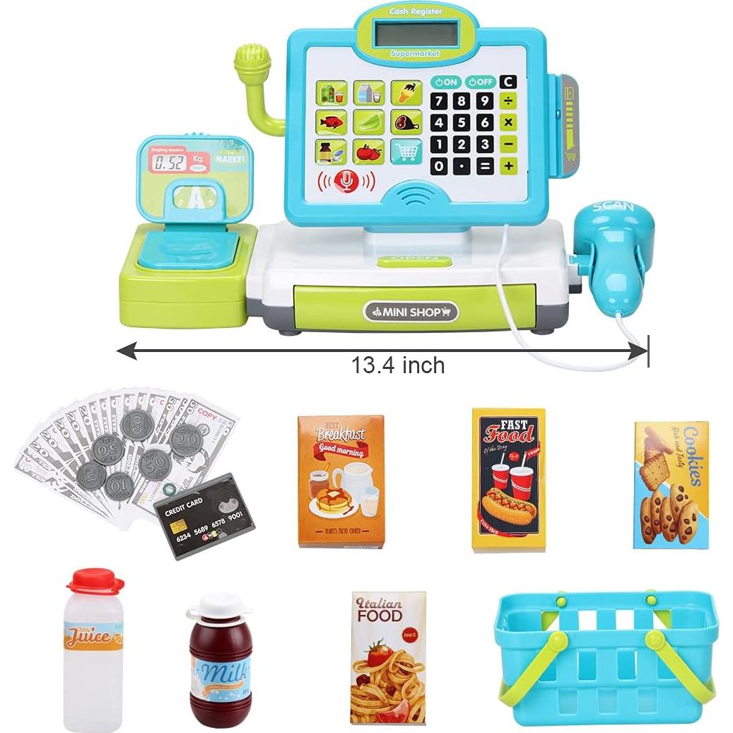 Caja Registradora Juguete FIVE STAR TOYS 45 Piezas Azul