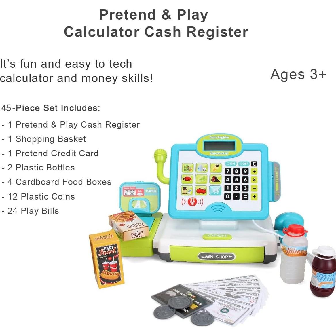 Caja Registradora Juguete FIVE STAR TOYS 45 Piezas Azul