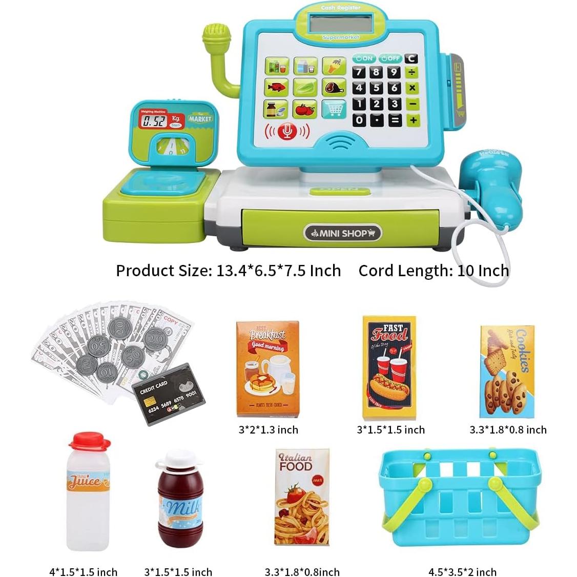 Caja Registradora Juguete FIVE STAR TOYS 45 Piezas Azul