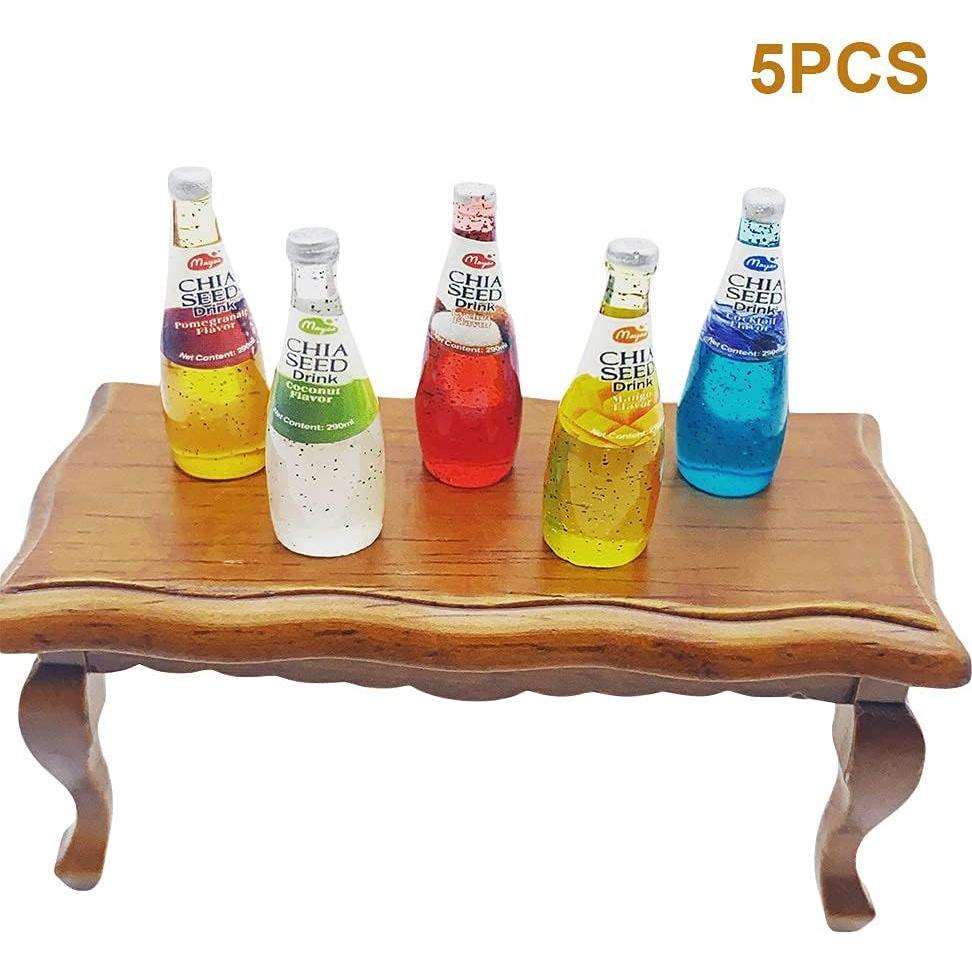 Accesorios de Cocina Miniatura Lynkaye 1:12 Bebidas 5 Piezas