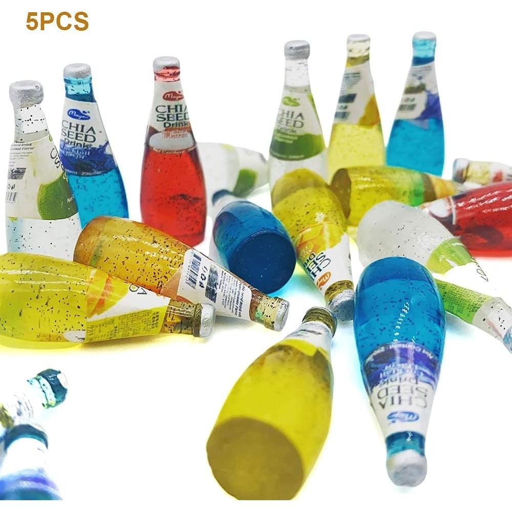 Accesorios de Cocina Miniatura Lynkaye 1:12 Bebidas 5 Piezas