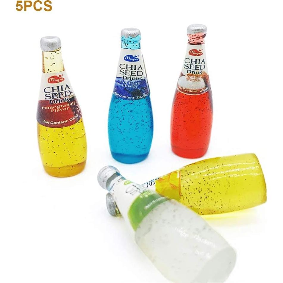 Accesorios de Cocina Miniatura Lynkaye 1:12 Bebidas 5 Piezas