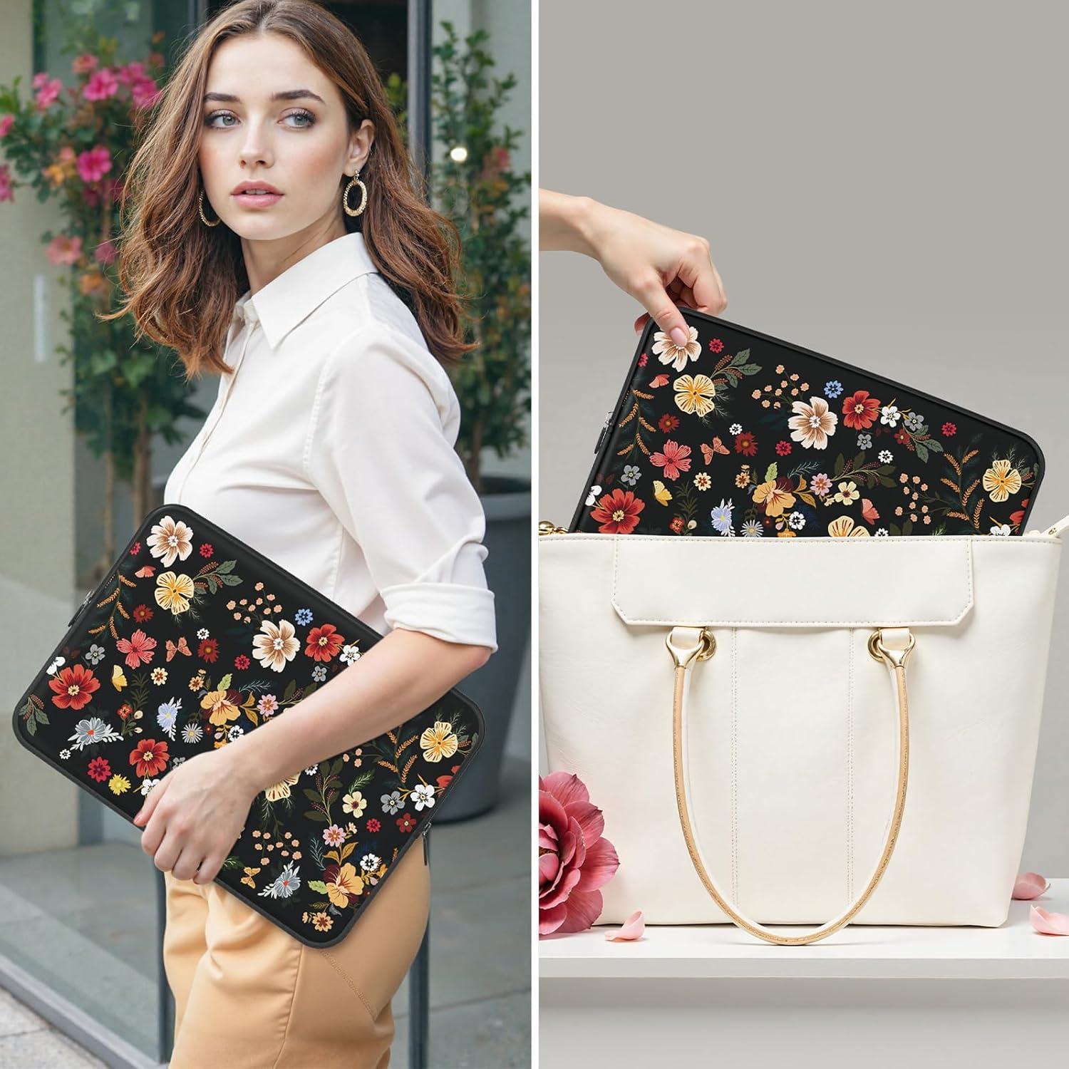 Funda para Laptop iLeadon Floral 13-14 Pulgadas Neopreno